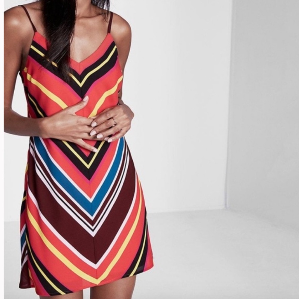 Express Striped Slip Dress